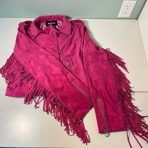 Suede Fringe Jacket